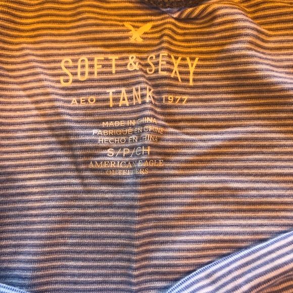 Blue and white American Eagle tube top - Picture 4 of 4